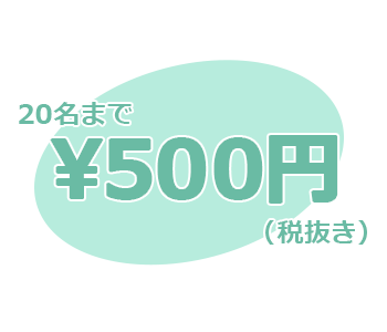 20名まで500円