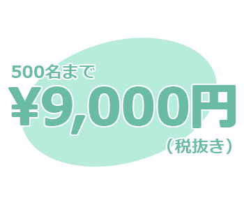 500名まで9000円